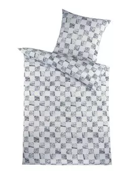 Optidream постельное белье из сирсакера из микрофибры 135 х 200 см, пододеяльник 135 х 200 см, наволочка 80 х 80 см, Патрик белый