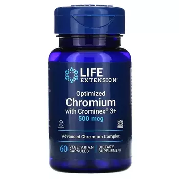 Оптимизированный Хром Life Extension с Crominex, 60 вегетарианских капсул