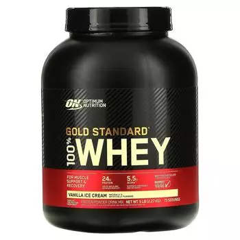 Optimum Nutrition Золотой стандарт 100% пшеница ванильное мороженое 2270 г (5 lb)