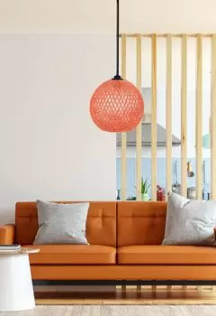 Opviq, 190- 190FLH, Оранжевый, Коричневый, Люстра, Джутовая люстра ручной работы