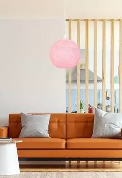 Opviq, 190- 190FLH, розовый, белый, люстра, люстра из джута ручной работы