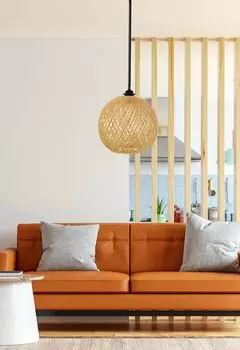 Opviq, 190- 190FLH, желтый, коричневый, люстра, люстра из джута ручной работы