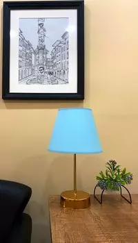 Opviq, 203- 203FLH, синий, настольные лампы, металлическая основа, темно-синий