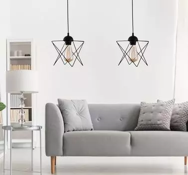 Opviq, 205- 205FLH, черный, люстра, люстра с металлической призмой