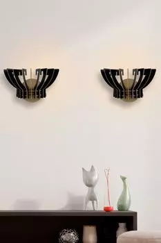 Opviq, 209- 209FLH, черный, настенные светильники, 19x32x22 см, коронные светильники