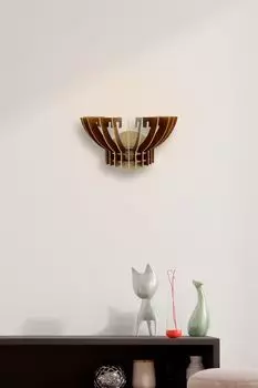 Opviq, 209- 209FLH, цвет орех, бра, 19x32x22 см, коронные светильники