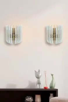 Opviq, 210- 210FLH, белый, настенные светильники, 20х18,5х16 см, Лестница Тюльпс