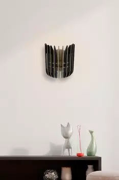 Opviq, 210- 210FLH, черный, настенные светильники, 20х18,5х16 см, Лестница Тюльпс