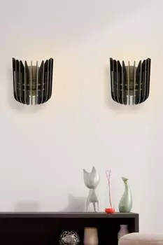 Opviq, 210- 210FLH, черный, настенные светильники, 20х18,5х16 см, Лестница Тюльпс