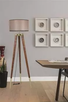 Opviq, 8578- 8578LUN, бежевый, торшеры, корпус из граба