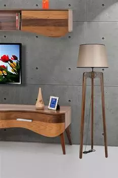 Opviq, 8580- 8580LUN, орех, торшеры, корпус из ели, коричневый