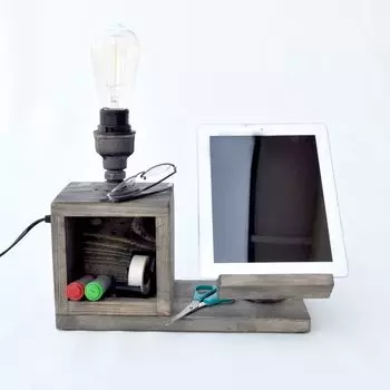 Opviq, Almla- Pp078EVL, Черный, Настольные лампы, 33 x 24 x 13 см, 100% железная труба