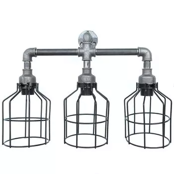 Opviq, Almla- Pp114EVL, Черный, настенные светильники, 53 x 17 x 40 см, 100% железная труба