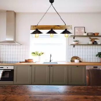 Opviq, - apka AvizeALD, цвет орех, черный, люстра, 80 x 22 x 65 см, 100% массив сосны