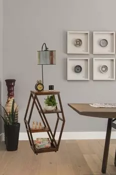 Opviq, Asos- Asos Ceviz Lambader Silindir Renkli AbajurluLUN, цвет орех, торшеры, 38 х 25 см, корпус металлический