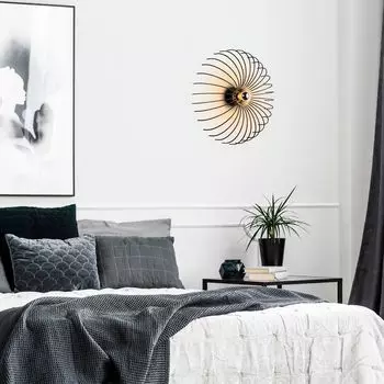 Opviq, Aspendos- Aspendos NOR, черный, настенные светильники, металлический корпус