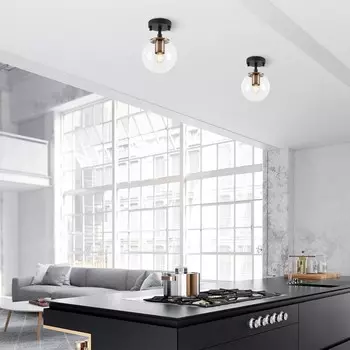 Opviq, Atmaca- Atmaca FLG, черный, люстра, 15 х 15 см, металлический корпус