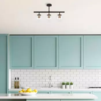 Opviq, Atmaca- Atmaca FLG, черный, люстра, 60 x 15 см, металлический корпус