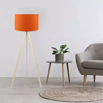 Opviq, AYD, 38 х 140 см, торшер, оранжевый, дуб, 70% МДФ/30% ткань ПВХ