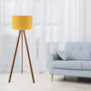 Opviq, AYD, 38 x 140 см, торшер, желтый, коричневый, 70% МДФ/30% ткань ПВХ