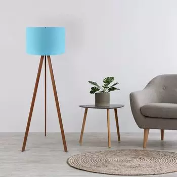 Opviq, AYD, 38 x 140 см, торшер, синий, коричневый, 70% МДФ/30% ткань ПВХ