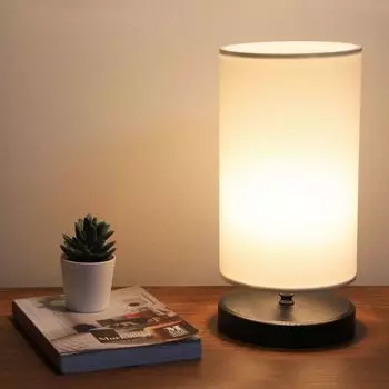 Opviq, AYD- AYD SGN, кремовый, прикроватные светильники, 15 х 15 х 30 см, корпус тканевый, бежевый