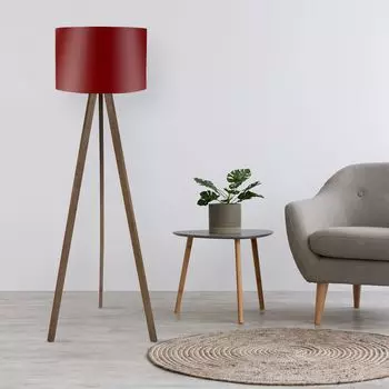 Opviq, AYD-AYDAXL, красный, коричневый, торшеры, 38 х 140 см, 70% МДФ/30% ПВХ ткань