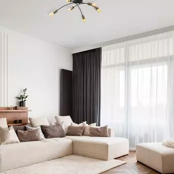 Opviq, Banana- Banana TTM, черный, винтаж, люстра, 67 х 67 см, металлический корпус