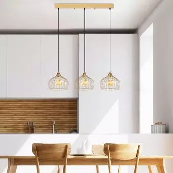 Opviq, BEK- BEKFLG, блестящий, золото, люстра, 102 х 30 х 121 см, металлический корпус