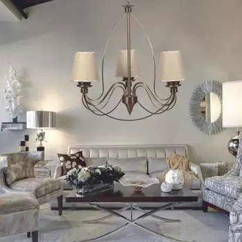 Opviq, Berfin- Berfin 3 L Eskitme Hasr AbajurluSTL, Цветная люстра, металлический корпус, мультиколор