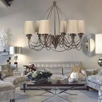 Opviq, Berfin- Berfin 6 L Eskitme Hasr AbajurluSTL, Цветная люстра, металлический корпус, мультиколор