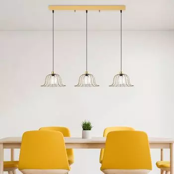 Opviq, BOEY- BOEYFLG, блестящий, золото, люстра, 144 x 35 x 121 см, металлический корпус