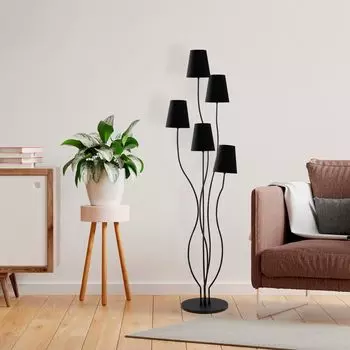 Opviq, Bonibon- Bonibon FLG, черный, торшеры, 44 х 44 х 160 см, корпус металлический