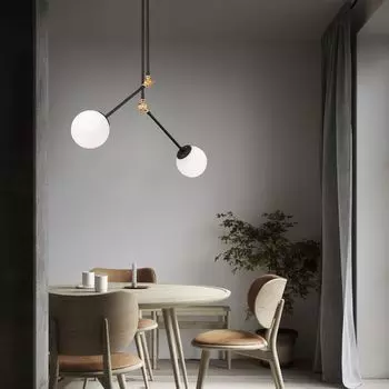 Opviq, Cambaz- Cambaz OPV, черный,белый, люстра, 100 х 15 см, корпус металл