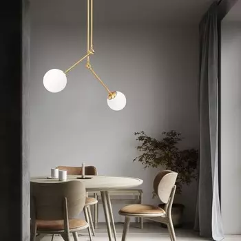 Opviq, Cambaz- Cambaz OPV, золото,белый, люстра, 100 х 15 см, корпус металл