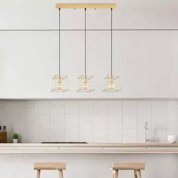 Opviq, COMAN- COMANFLG, блестящий, золото, люстра, 101 x 24 x 122 см, металлический корпус