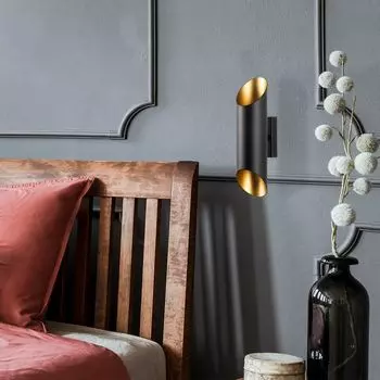 Opviq, Cut-Cut FLG, черный, настенный светильник, 8 x 12 x 30 см, металлический корпус