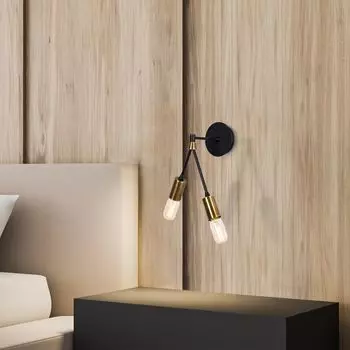 Opviq, Dartini- Dartini ABY, винтаж, черный, настенные светильники, 15 х 17 см, металлический корпус