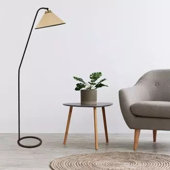 Opviq, Delta- Delta Siyah Lambader Ak Hasr BalklLUN, плетеные, торшеры, металлический корпус