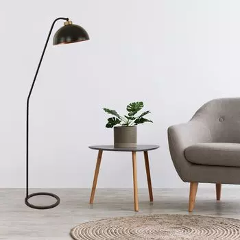 Opviq, Delta- Delta Siyah Lambader Retro 3 BalklLUN, Черный, Торшеры, металлический корпус