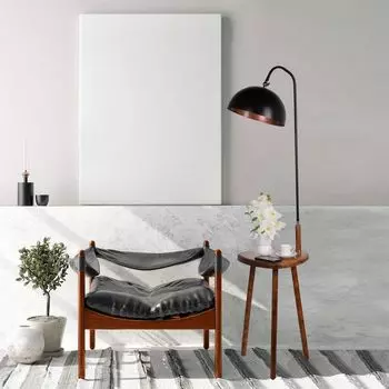 Opviq, Demet- Demet Sehbal Ahap Lambader Ceviz Retro 3 BalklLUN, цвет орех, торшеры, металлический корпус, коричневый