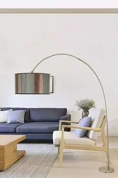 Opviq, Deve- Deve Boynu Mat Krom Lambader Silindir Renkli AbajurluLUN, Colorful, Торшеры, Металлический корпус, мультиколор