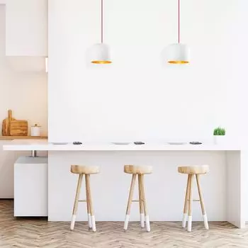 Opviq, Dodo- Dodo SSE, белый, красный, люстра, 22 х 22 см, корпус металл