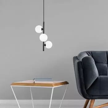 Opviq, Domino- Domino FLG, черный, люстра, 36 x 36 x 46 см, металлический корпус