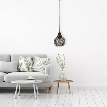 Opviq, Eda- Eda Tekli Sarkt Eskitme YldzLMP, золото, черный, люстра, металлический корпус