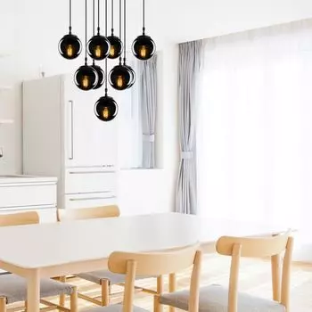 Opviq, Efe- Efe PUQ, черный, люстра, 78 x 78 см, СТАЛЬНОЙ КОРПУС