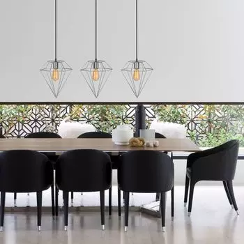 Opviq, Elmas- Элмас КСВ, хром, люстра, 100 х 30 см, корпус металл, серебро