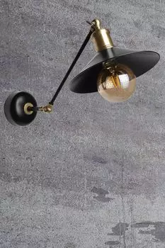 Opviq, Emily- Emily metal balkl aplikLUN, Черный, настенные светильники, металлический корпус