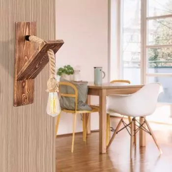 Opviq, Erebos- Эребос ШН, деревянный, настенный светильник, 11 х 21 см, корпус "ёлочка"