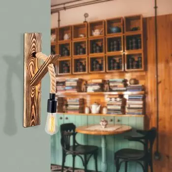 Opviq, Erebos- Эребос ШН, деревянный, настенный светильник, 9 х 17 см, корпус деревянный